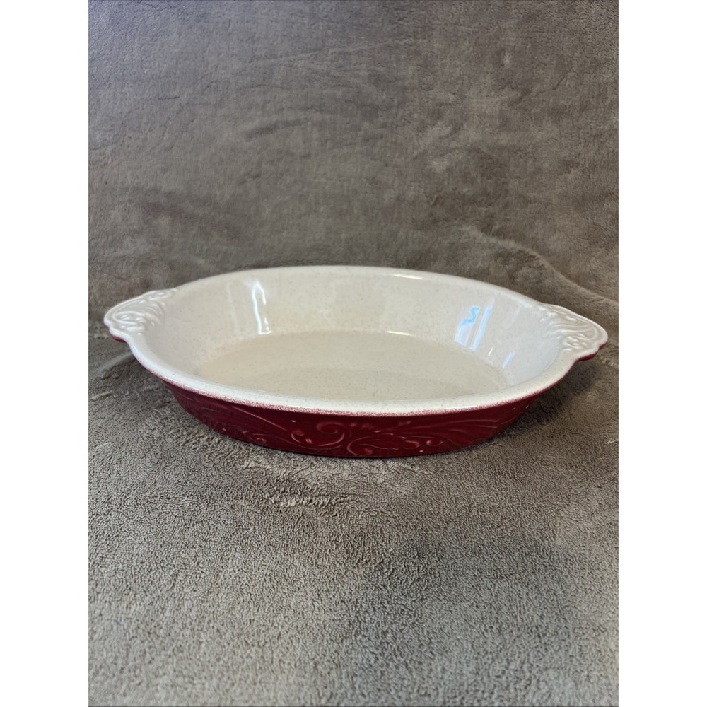 Pfaltzgraff Weir in Your Kitchen Oval Baking Dish 9" Cayenne Red